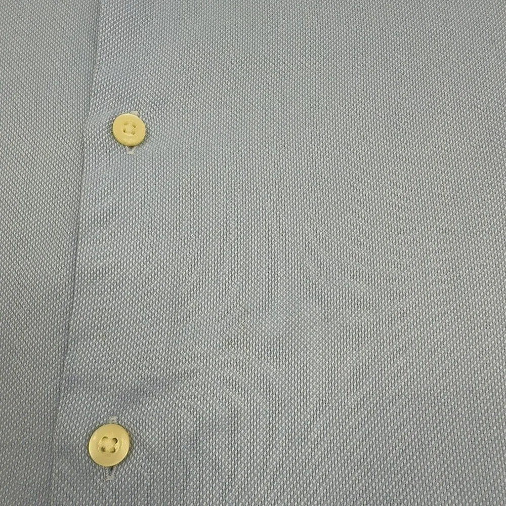 Banana Republic Shirt Men 16 Blue Cotton Fitted Long Sleeve Button Down Business